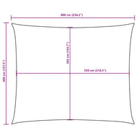 Voile De Parasol Tissu Oxford Rectangulaire Anthracite