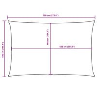 Voile De Parasol Tissu Oxford Rectangulaire Marron