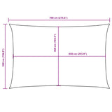 Voile De Parasol Tissu Oxford Rectangulaire Marron