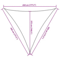 voile dombrage haute qualite oxford triangulaire premium gris clair 2 | jardinna