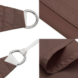 Voile De Parasol Tissu Oxford Triangulaire 4,5X4,5X4,5 M Marron