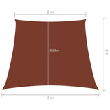 voile dombrage oxford trapeze gamme premium terre cuite 2 | jardinna