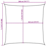 Voile D'ombrage 160 G/M² Carré 3,6X3,6 M Pehd Bleu
