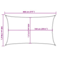 Voile D'ombrage 160 G/M² Rectangulaire Pehd Bleu