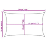 Voile D'ombrage 160 G/M² Rectangulaire Pehd Bleu