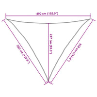 Voile D'ombrage 160 G/M² 3,5X3,5X4,9 M Pehd Marron
