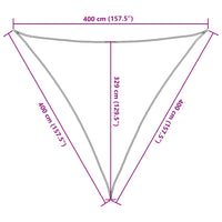 voile dombrage permeable triangulaire top collection sable 10 | jardinna